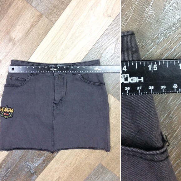Def Leppard Skirt Size 7 Gray Junkfood Girls - Picture 3 of 6